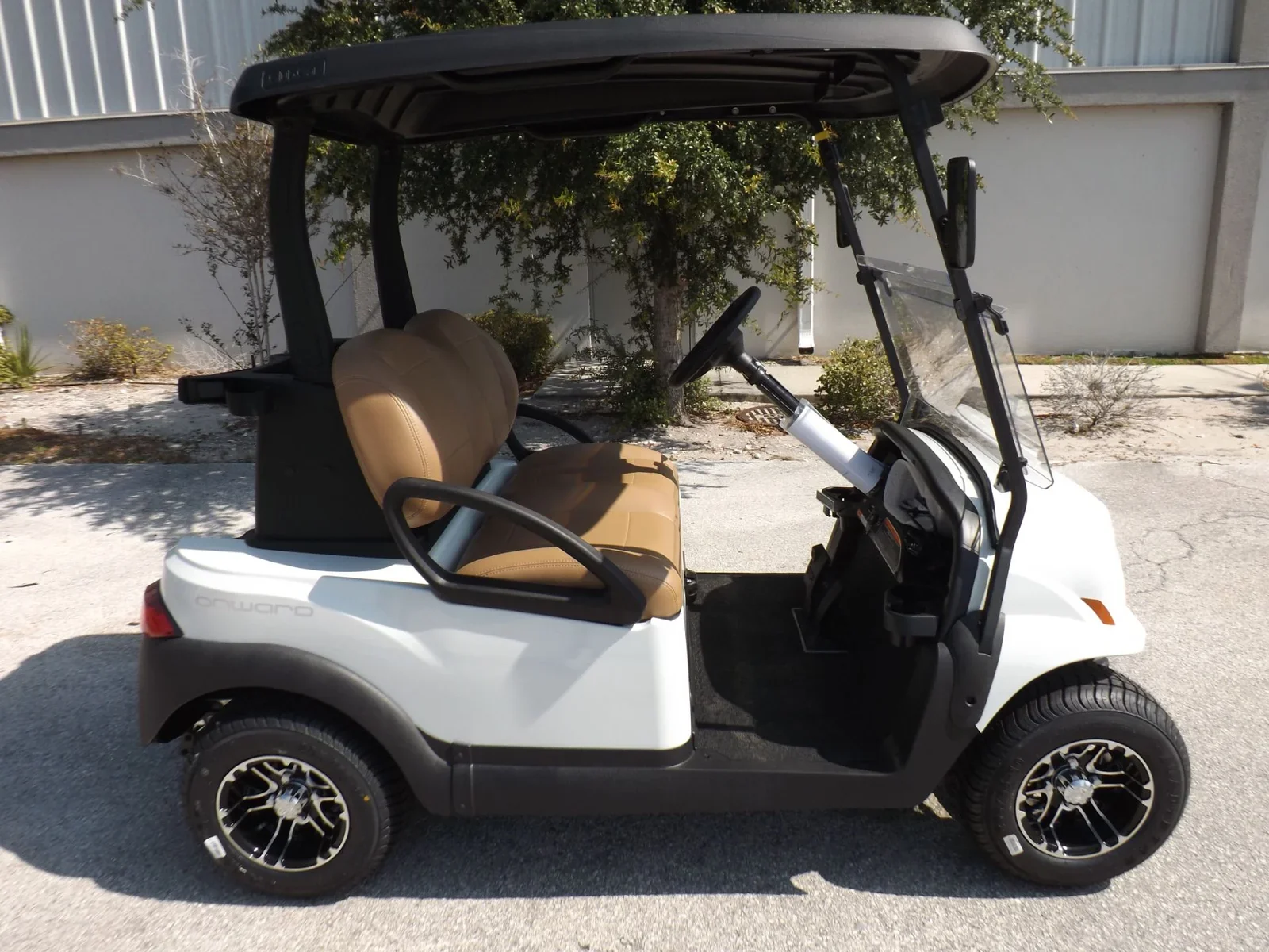 2024 Club Car Onward 2 Passenger Electric Golf Cart | Metallic Glacier White Luxury Neighborhood LSV with AlumiCore™ Frame & AC Power - Image 3