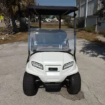 2024 Club Car Onward 2 Passenger Electric Golf Cart | Metallic Glacier White Luxury Neighborhood LSV with AlumiCore™ Frame & AC Power