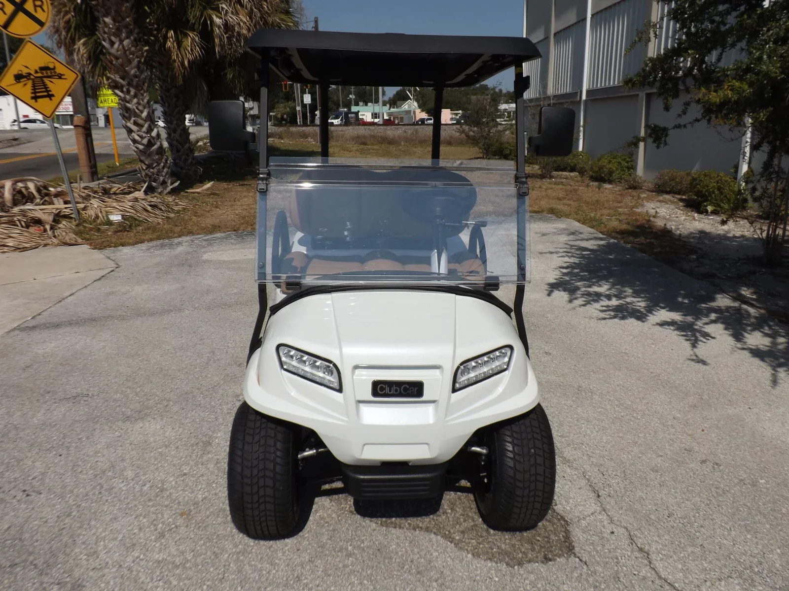 2024 Club Car Onward 2 Passenger Electric Golf Cart | Metallic Glacier White Luxury Neighborhood LSV with AlumiCore™ Frame & AC Power