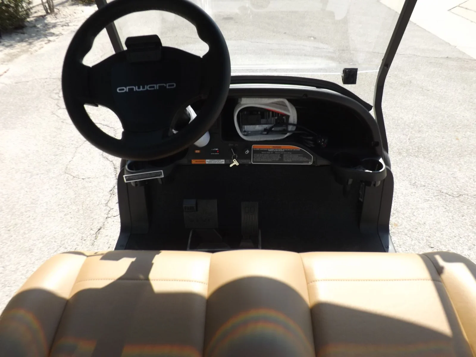 2024 Club Car Onward 2 Passenger Electric Golf Cart | Metallic Glacier White Luxury Neighborhood LSV with AlumiCore™ Frame & AC Power - Image 5