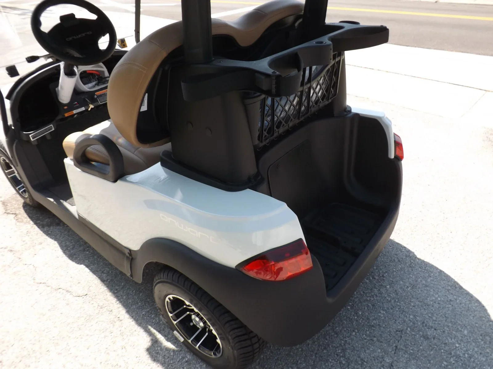 2024 Club Car Onward 2 Passenger Electric Golf Cart | Metallic Glacier White Luxury Neighborhood LSV with AlumiCore™ Frame & AC Power - Image 11