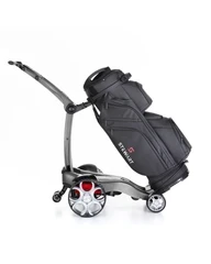 Stewart Golf Q Follow Carbon Range Electric Golf Cart | Hand-Built Carbon-Fiber Finish Smart Caddie with 3D Hands-Free Tracking
